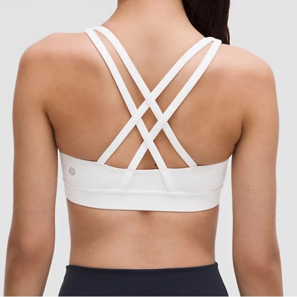 lululemon Energy Bra in White Sz 6 Medium Support New without tags